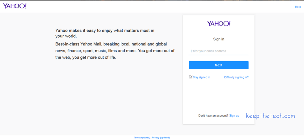 deactivate yahoo account sign in page