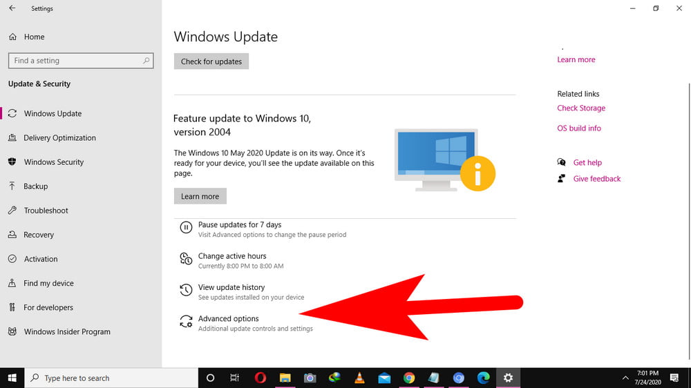 Windows 10 Update Settings